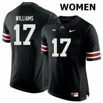 Women's Ohio State Buckeyes #17 Alex Williams Black Nike NCAA College Football Jersey Freeshipping WXG1444TY